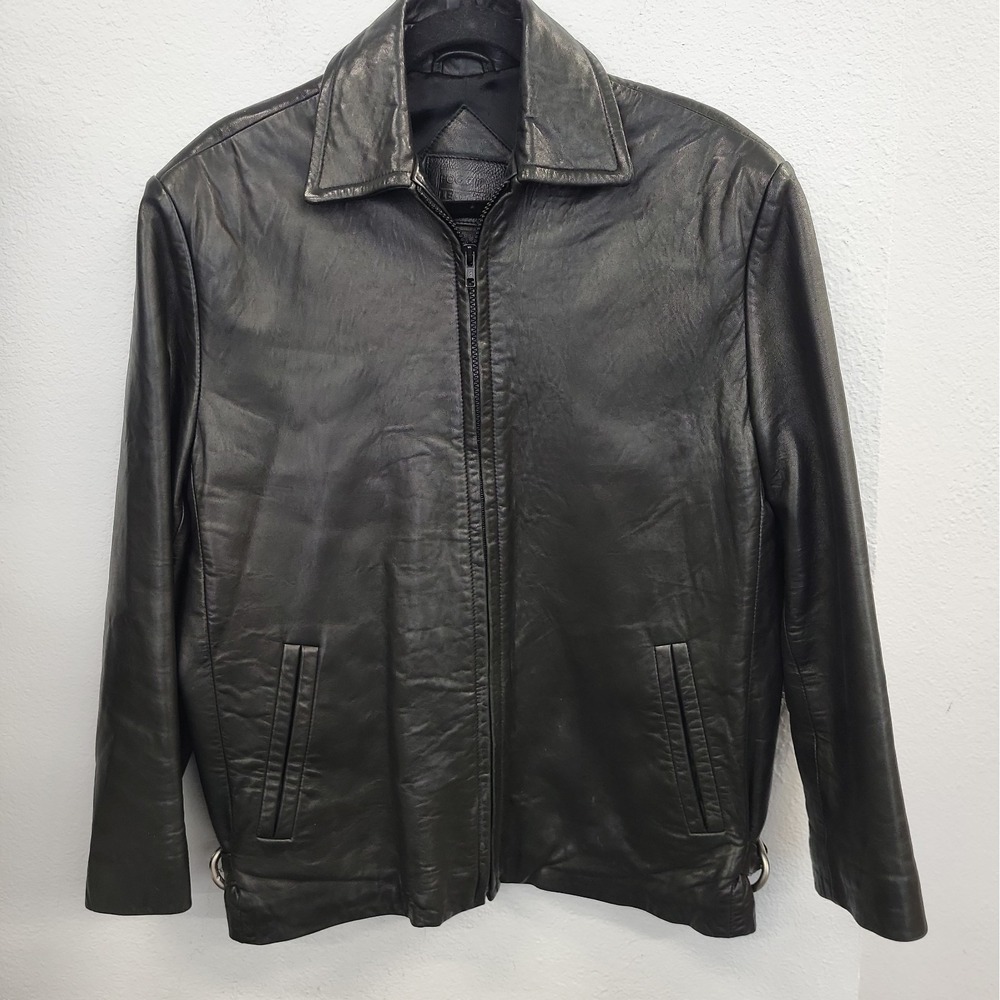 Fog City San Francisco Black Men's Leather Jacket Size S/M-See measurements